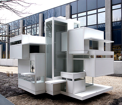 Maison d’Artiste prototype ten toon gesteld in Amsterdam