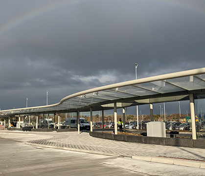 Canopies Bus Interchange Liffey Valley realised