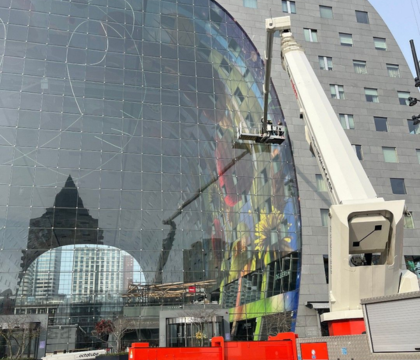 Annual maintenance of Rotterdam's Markthal